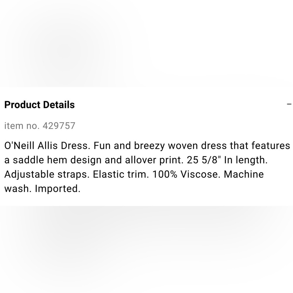 NWT O’Neill Allis Dress - Picture 6 of 7